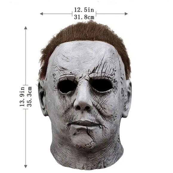 Michael Myers Halloween Mask Full Size High Quality Rubber  Michael Myers Halloween Mask Full Size High Quality Rubber Mask Spooky Scary